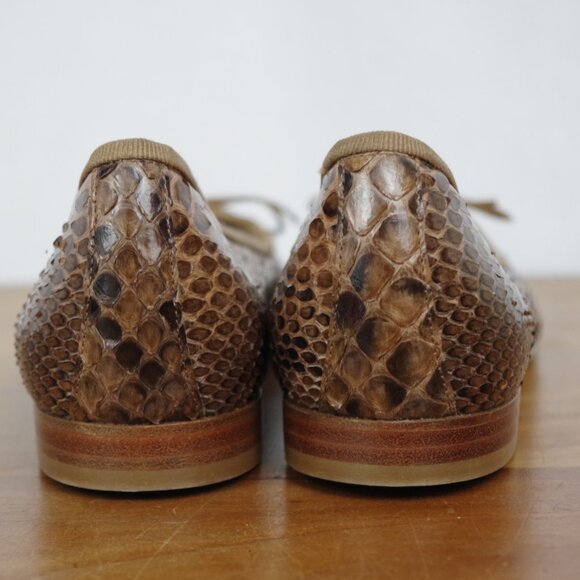 Giorgio's of Palm Beach Snakeskin Italian Made Flats Size 36 - Picture 3 of 10